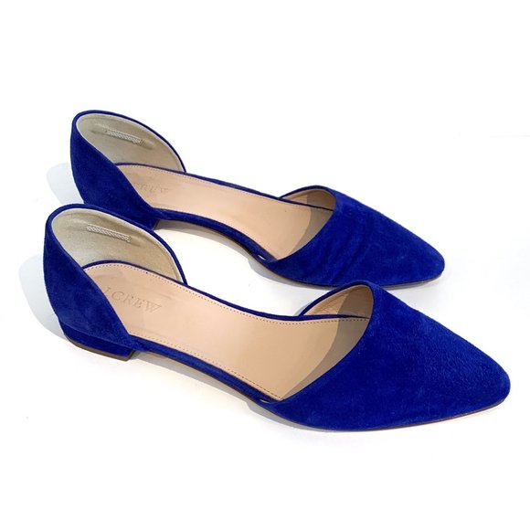 J. Crew Suede Cobalt Blue Flats - Picture 5 of 8